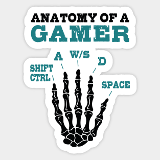 Anatomy Of A Gamer Sticker